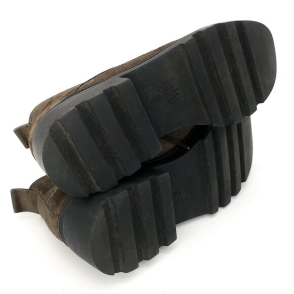 Eileen Fisher Reese Ankle Bootie Sz 6 Waterproof Suede Boot Cap Toe Chunky Sole - Picture 4 of 4